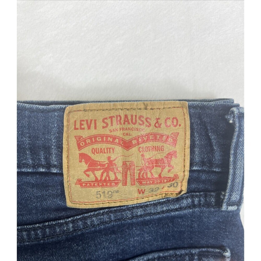 Levi's 519 Men's Jeans Slim Straight Blue Size 32 x 30 - Picture 3 of 10